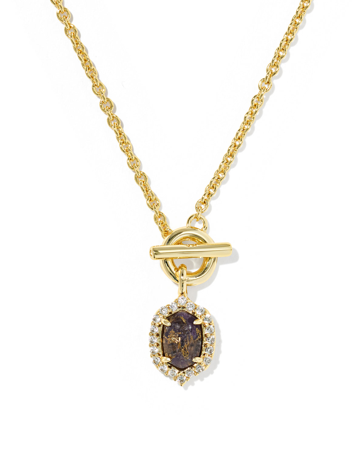 Daphne Crystal Frame Toggle Necklace