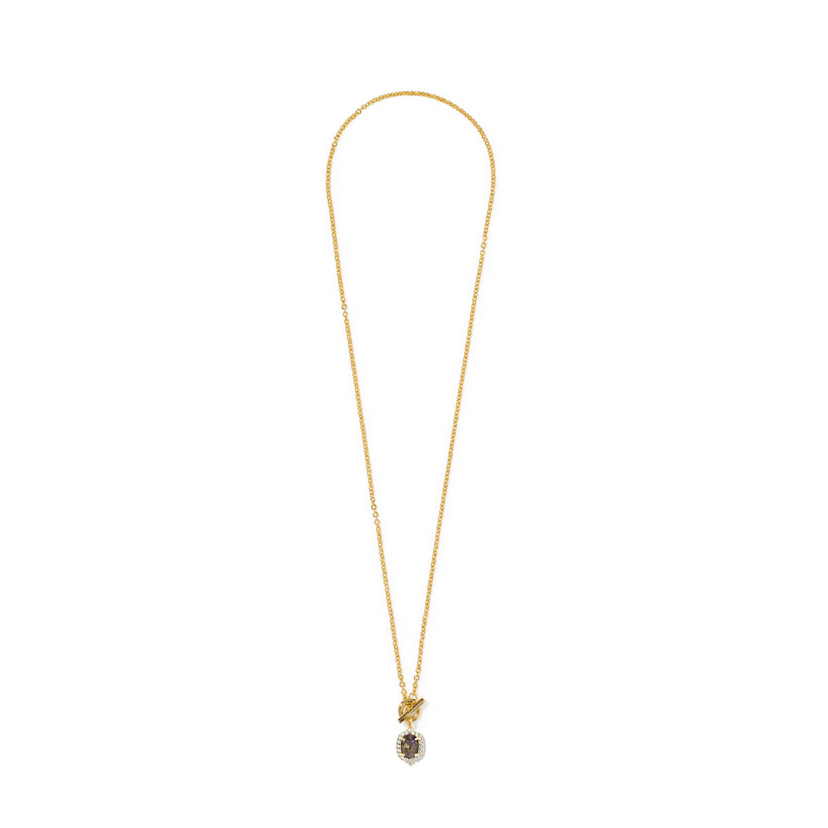 Daphne Crystal Frame Toggle Necklace