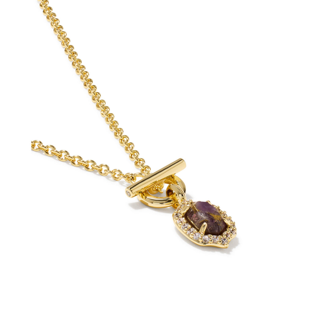 Daphne Crystal Frame Toggle Necklace