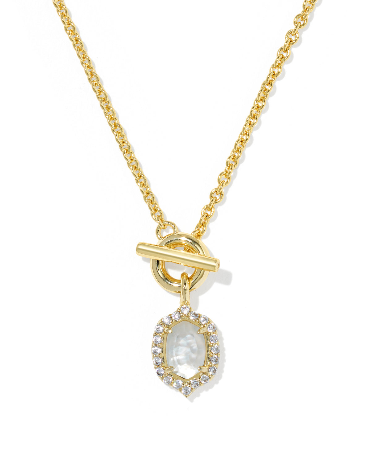 Daphne Crystal Frame Toggle Necklace