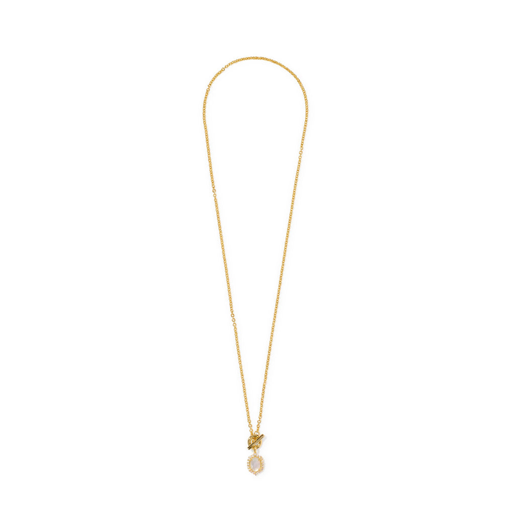 Daphne Crystal Frame Toggle Necklace