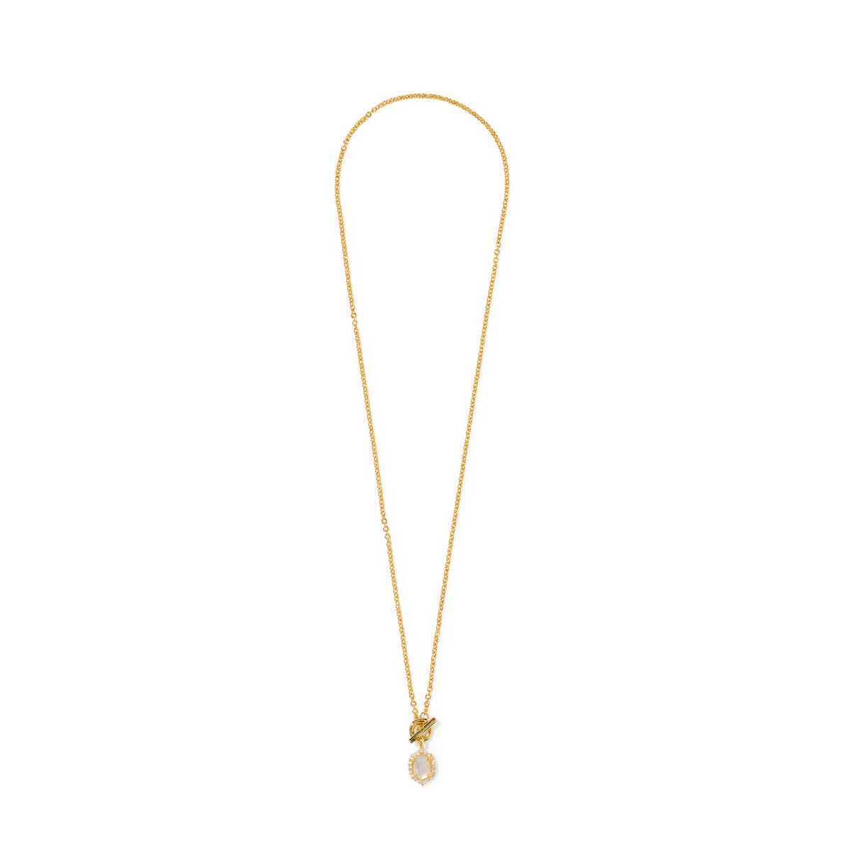 Daphne Crystal Frame Toggle Necklace