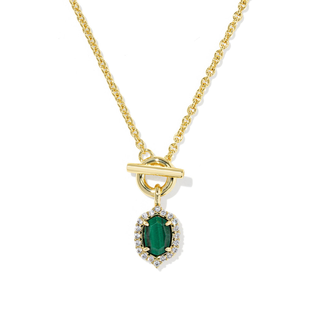 Daphne Crystal Frame Toggle Necklace