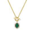 Daphne Crystal Frame Toggle Necklace