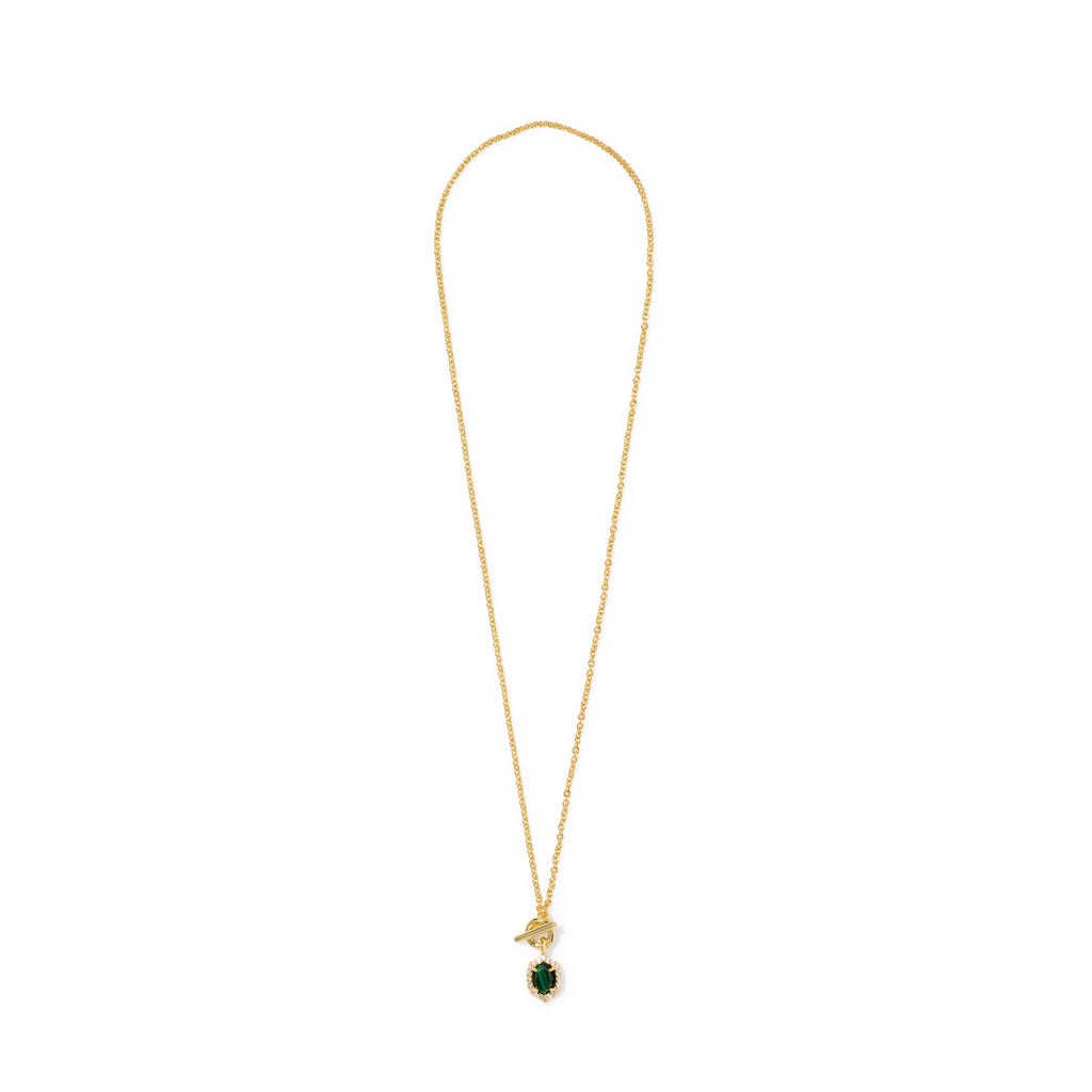 Daphne Crystal Frame Toggle Necklace