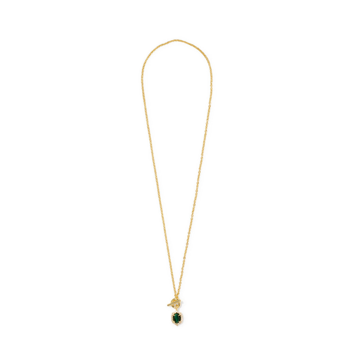 Daphne Crystal Frame Toggle Necklace