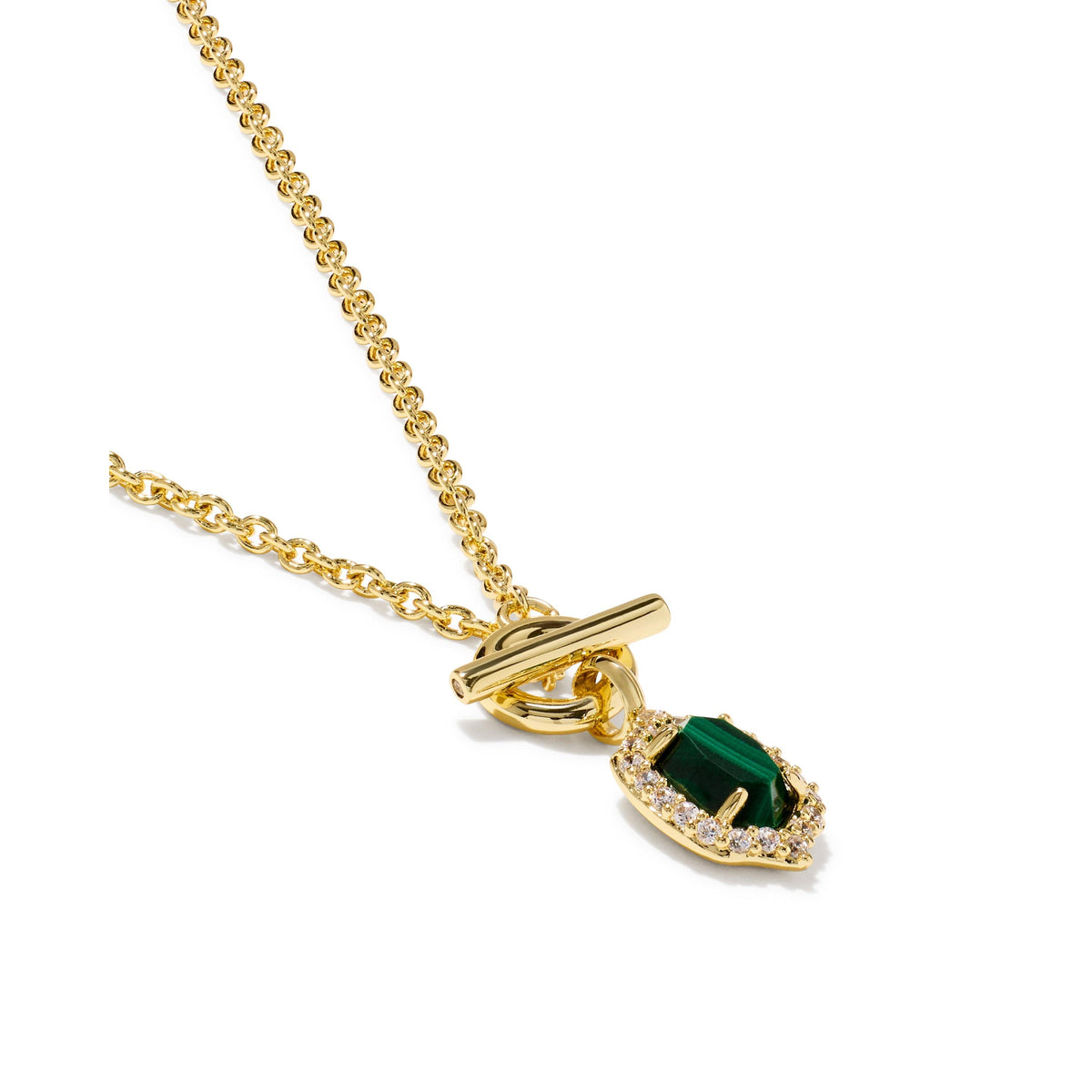 Daphne Crystal Frame Toggle Necklace