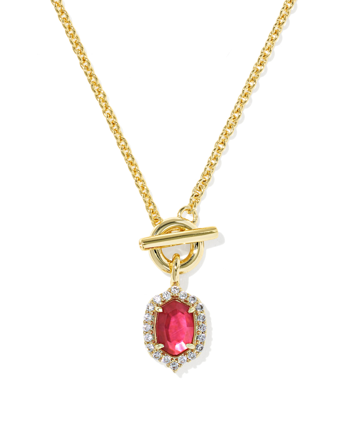 Daphne Crystal Frame Toggle Necklace