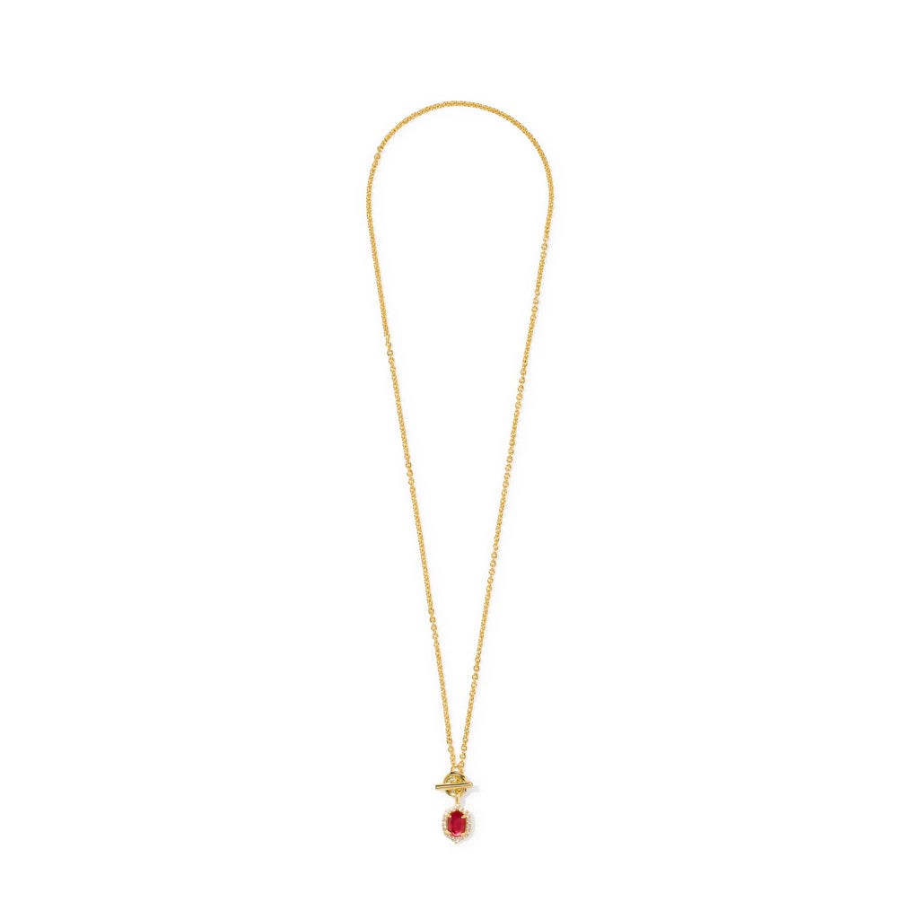 Daphne Crystal Frame Toggle Necklace