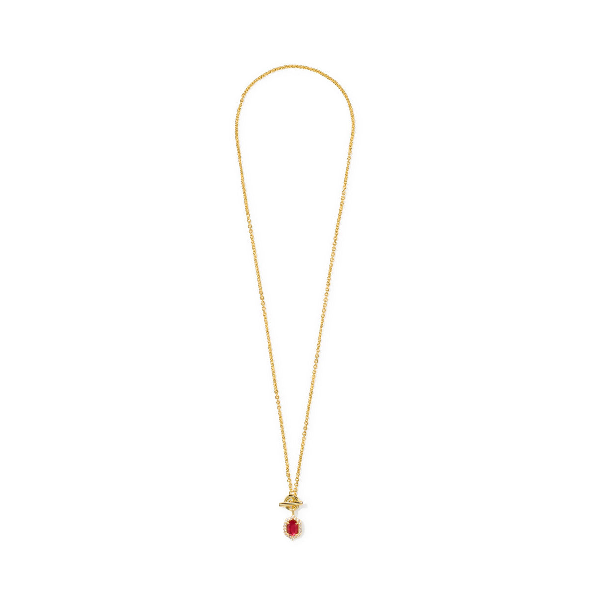 Daphne Crystal Frame Toggle Necklace
