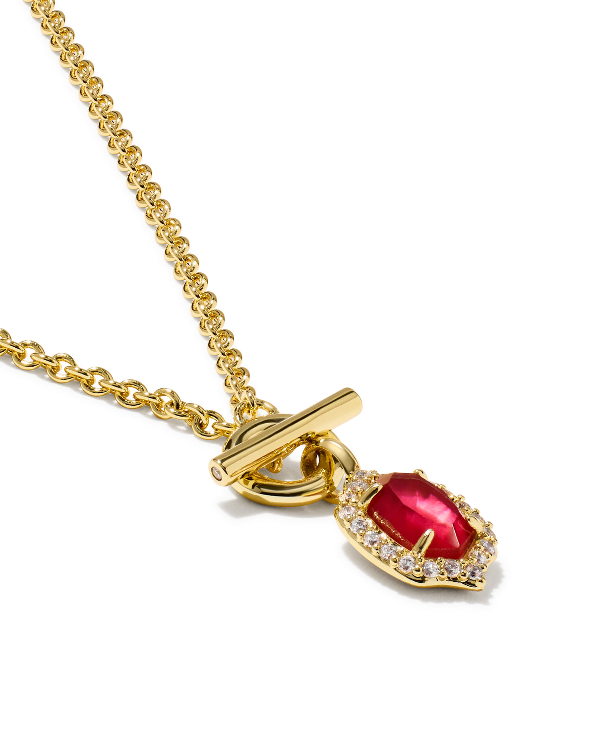 Daphne Crystal Frame Toggle Necklace