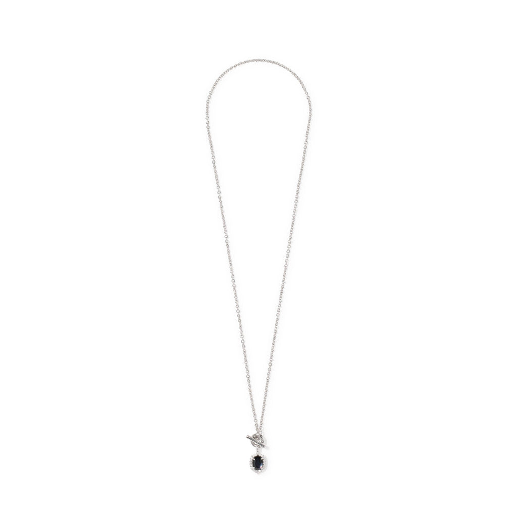 Daphne Crystal Frame Toggle Necklace
