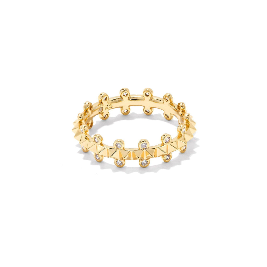 Kendra Scott Jada Band Ring Silver White Crystal