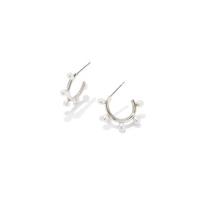 Leighton Pearl Huggie Earrings