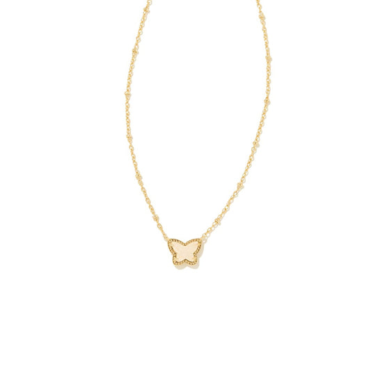 Kendra Scott Gold Iridescent Drusy Lillia Gold Small Short Pendant Necklace