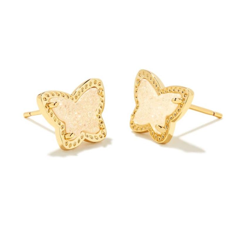 Kendra Scott Gold Iridescent Drusy Lillia Stud