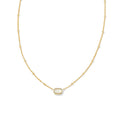 Kendra Scott Mini Elisa Satellite Short Pendant Necklace Gold Fuchsia Magnesite
