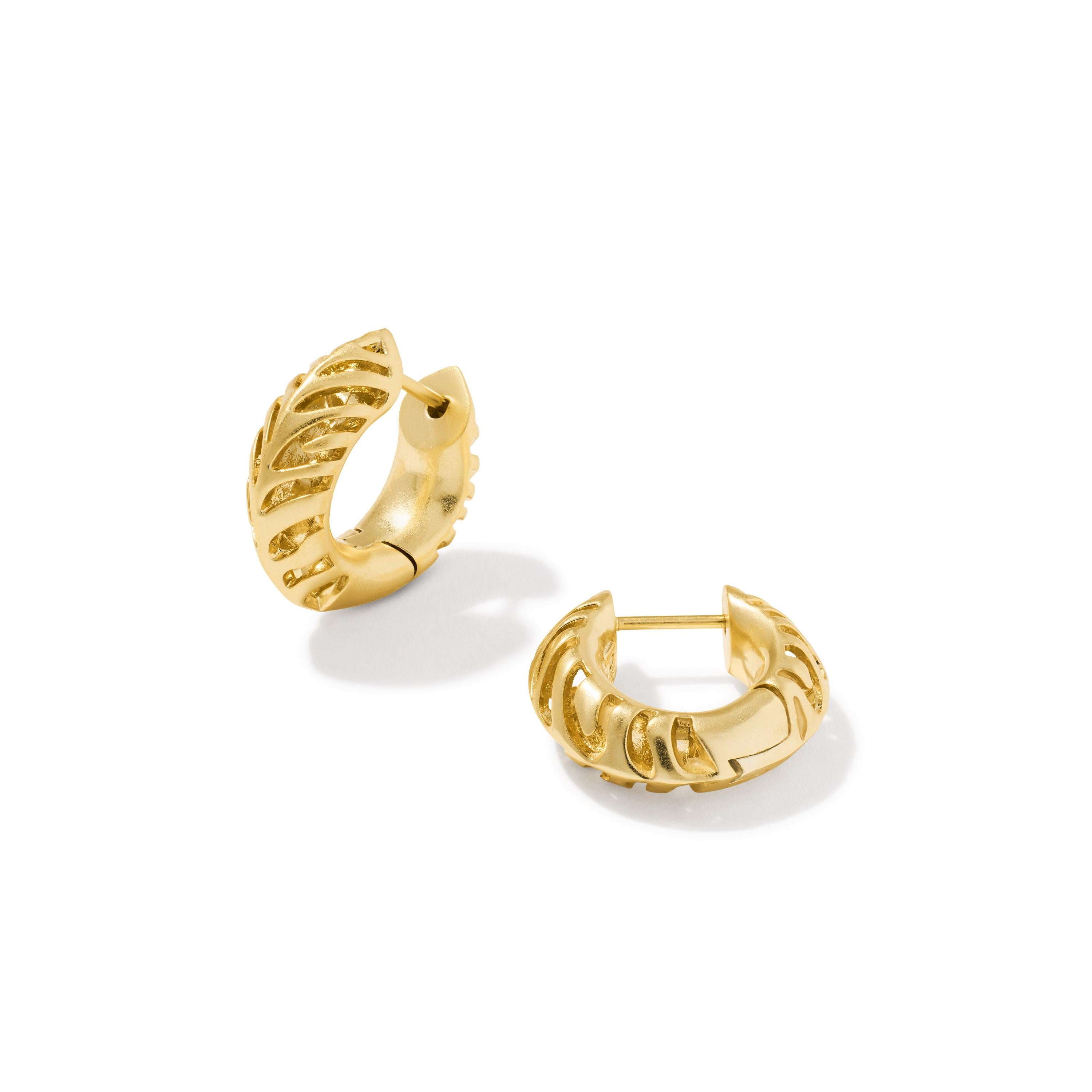 Tiger Striped Mikki Huggie Earrings