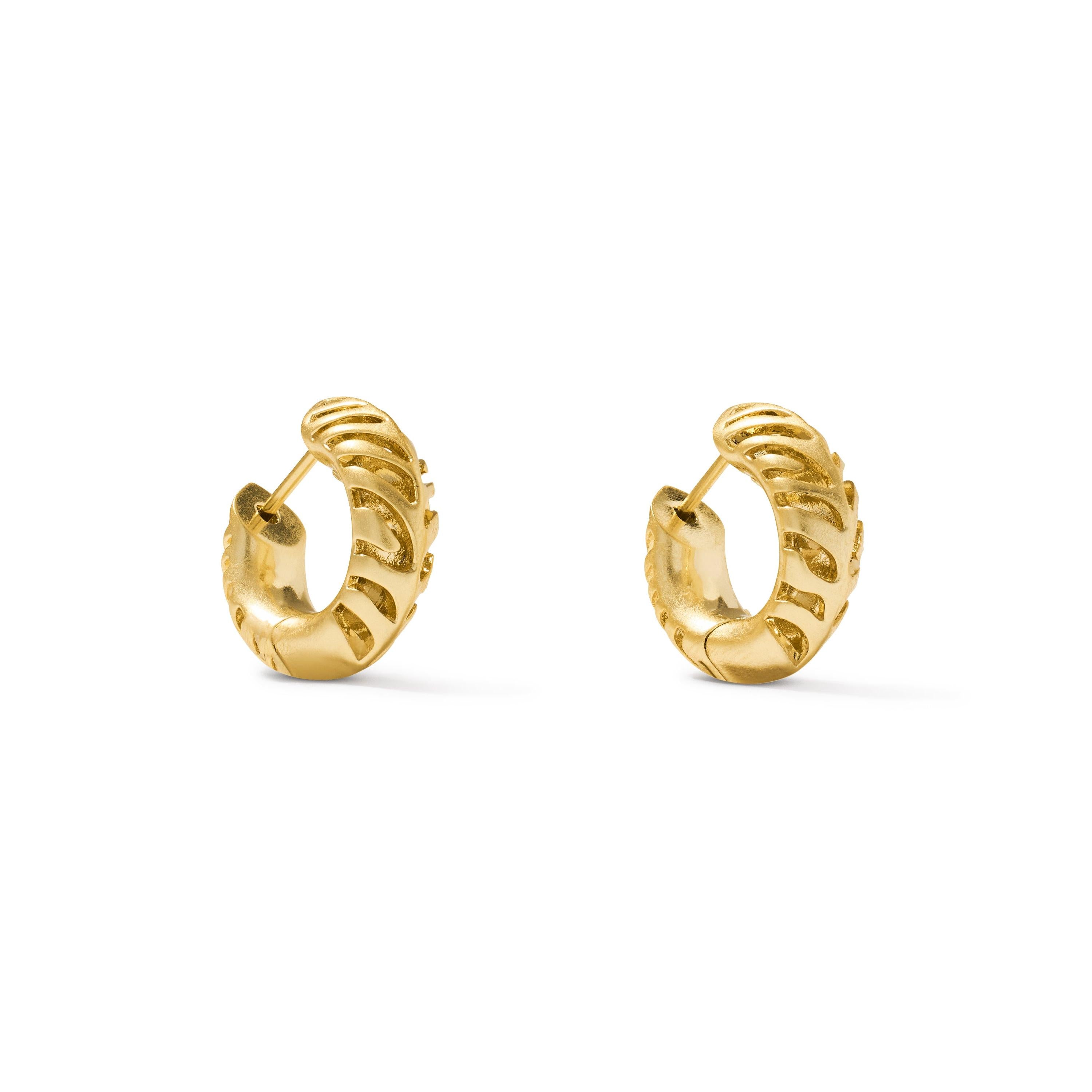 Tiger Striped Mikki Huggie Earrings