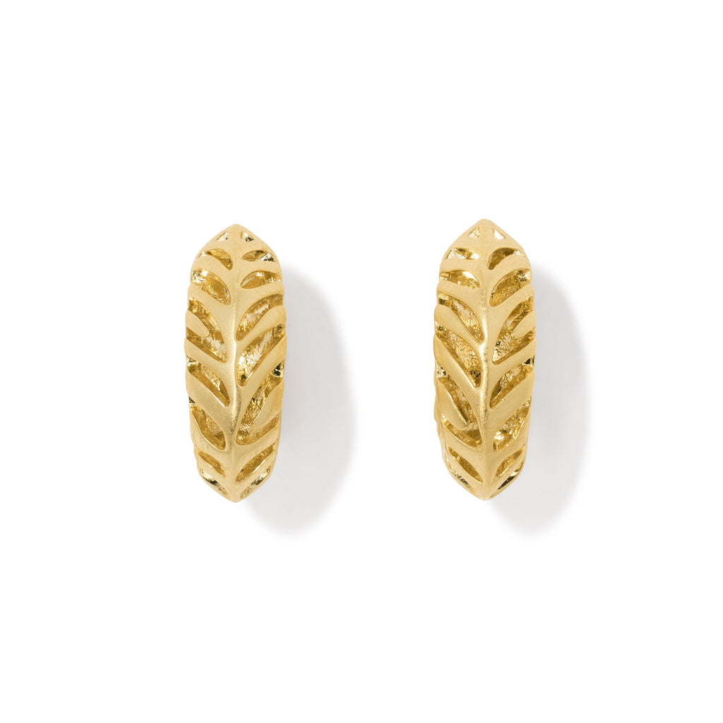 Tiger Striped Mikki Huggie Earrings