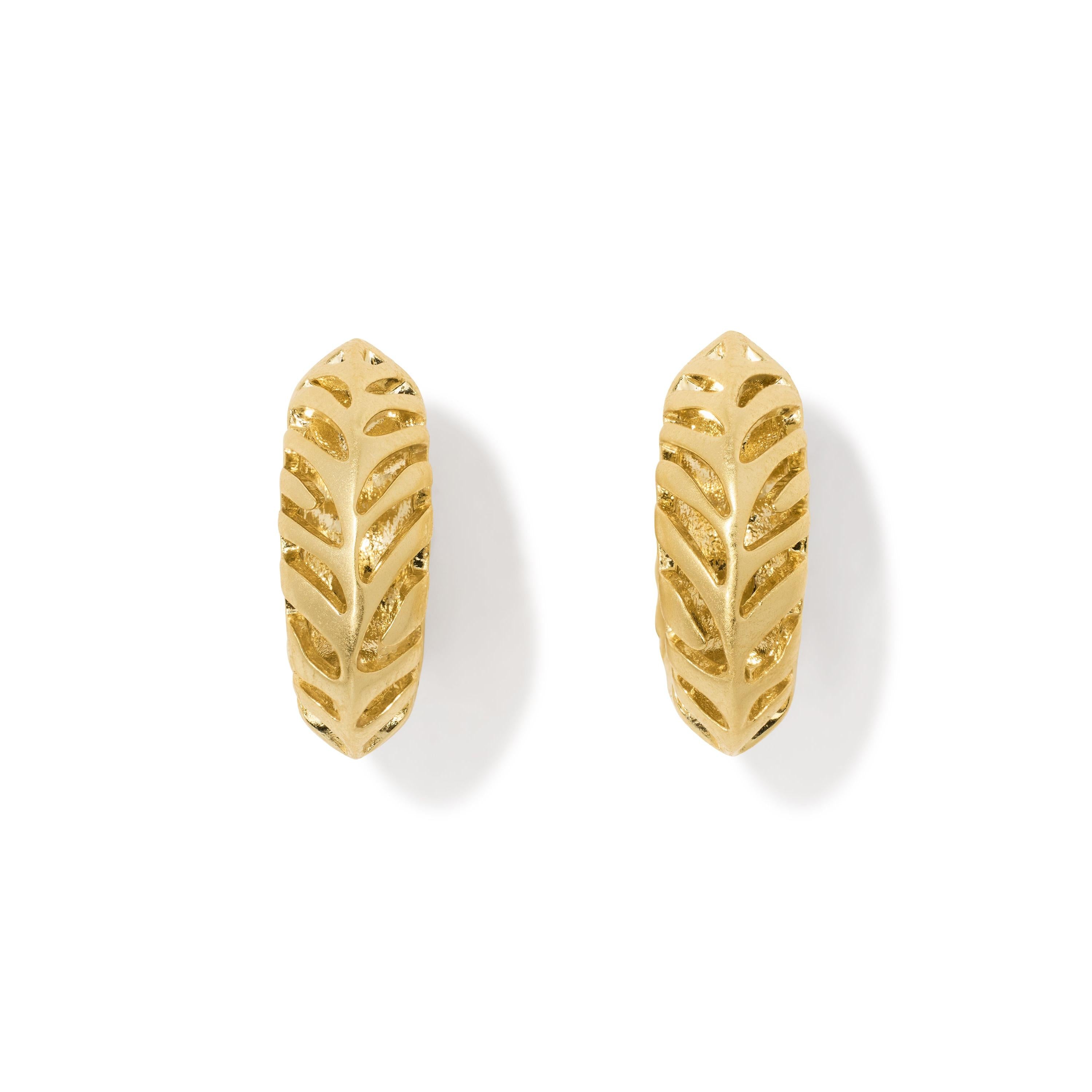 Tiger Striped Mikki Huggie Earrings