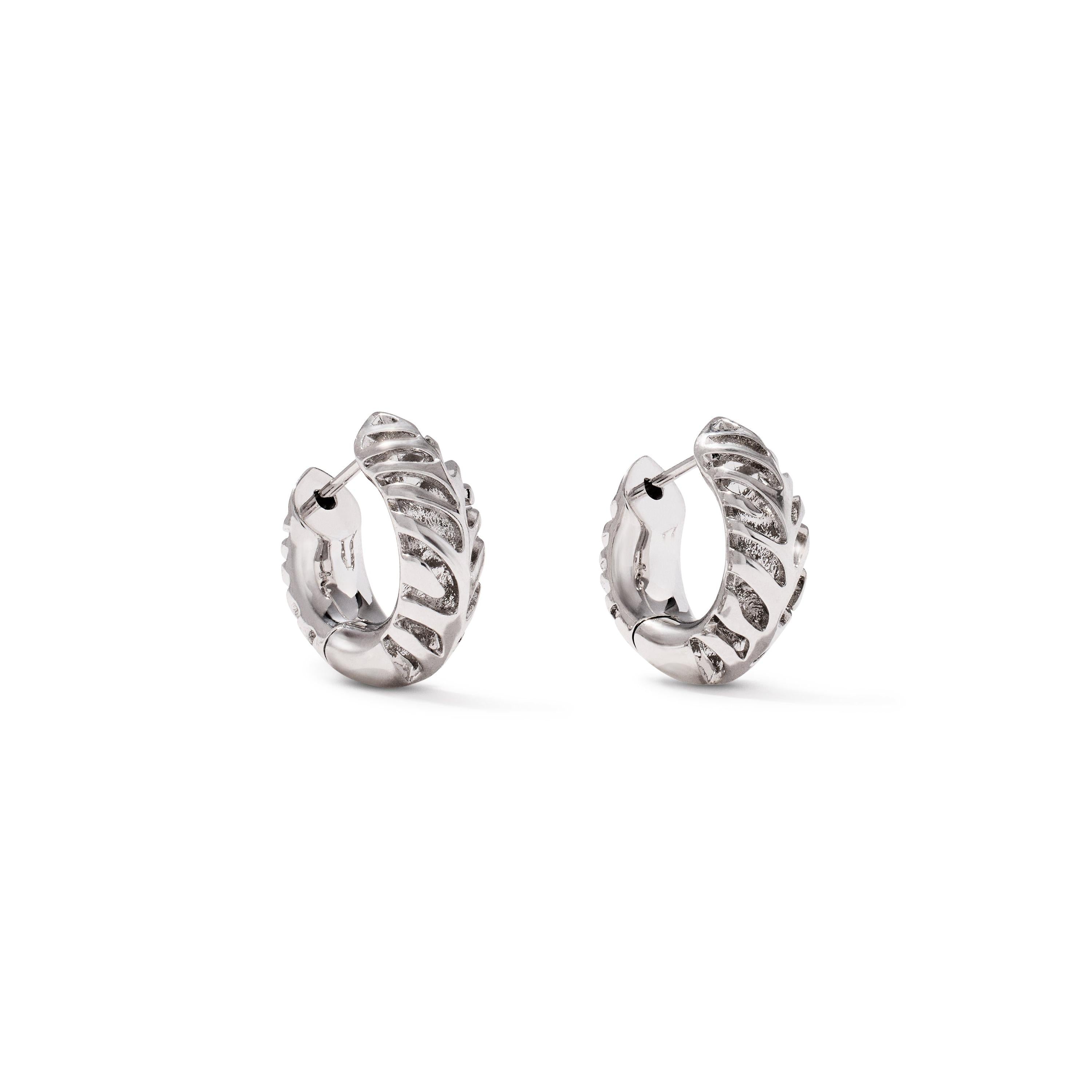 Tiger Striped Mikki Huggie Earrings