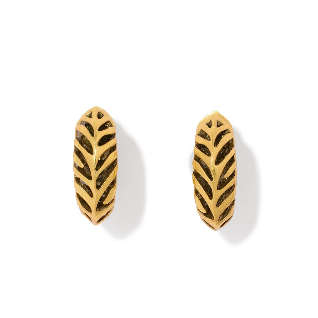 Tiger Striped Mikki Huggie Earrings