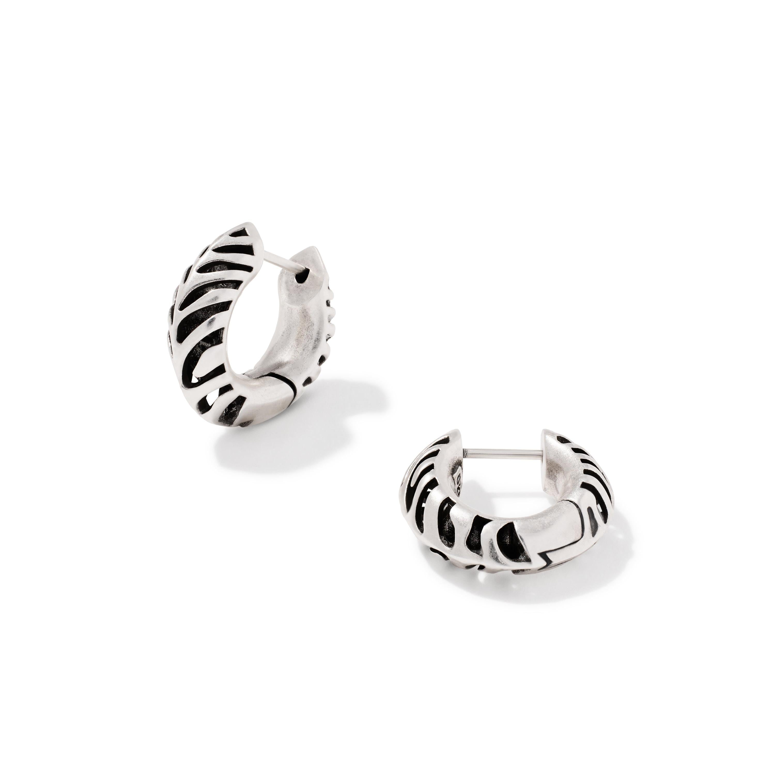 Tiger Striped Mikki Huggie Earrings