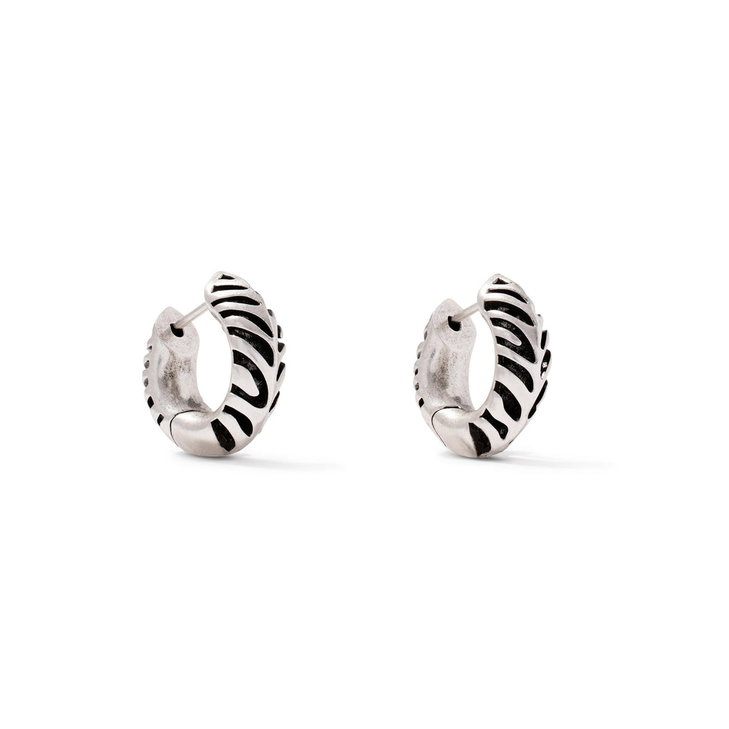 Tiger Striped Mikki Huggie Earrings