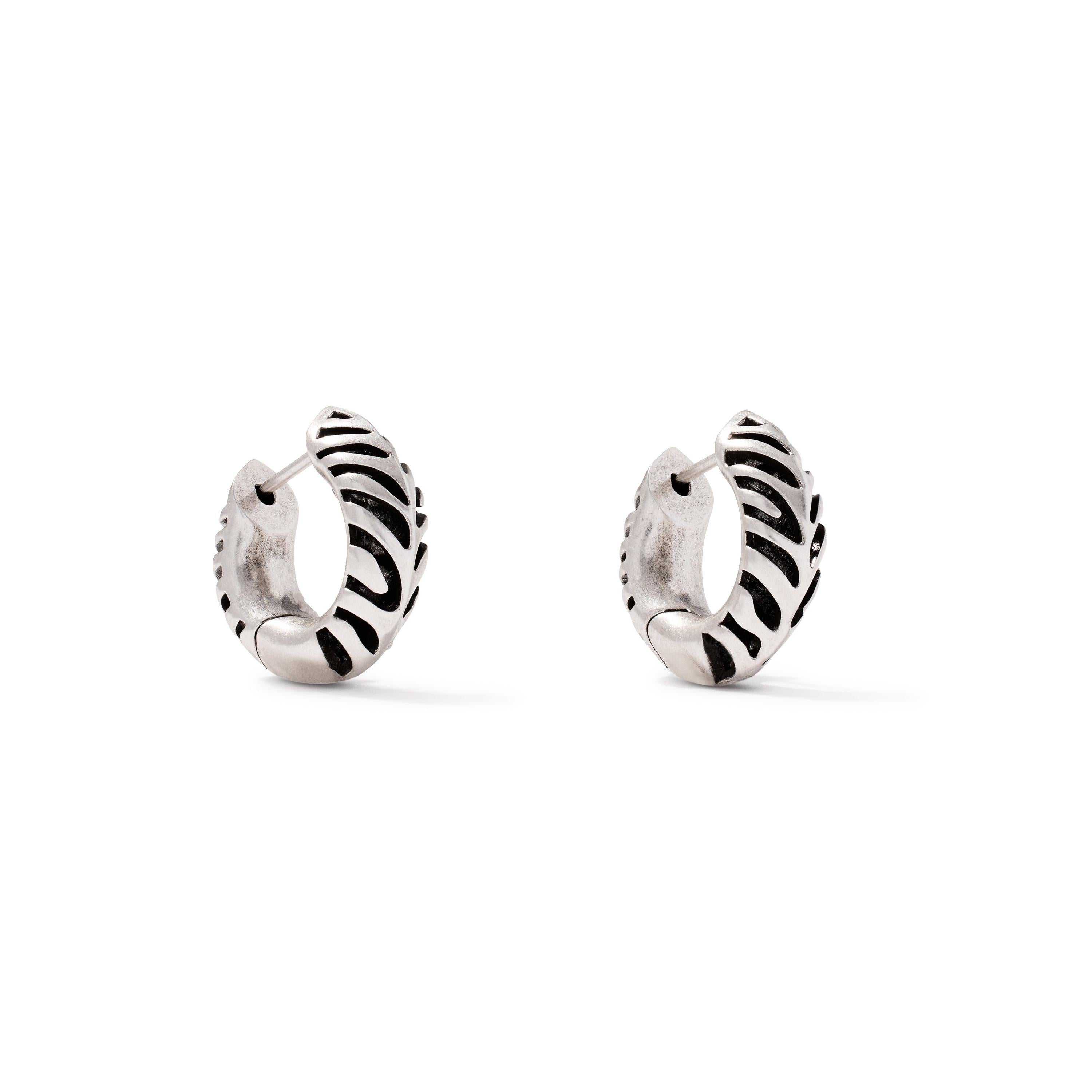 Tiger Striped Mikki Huggie Earrings