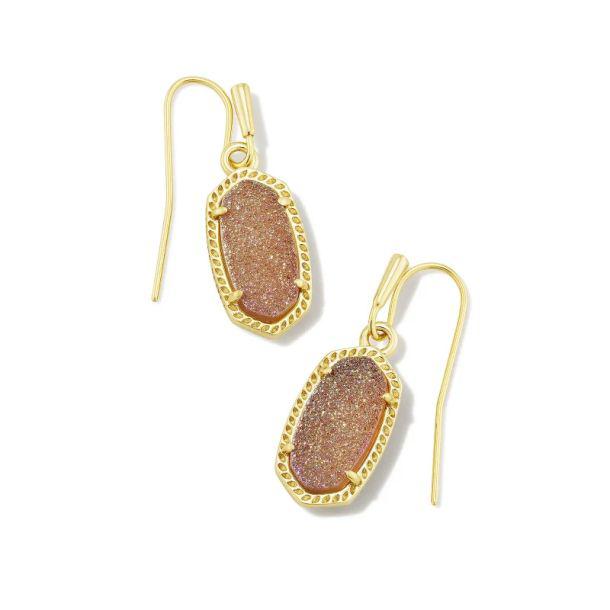 Kendra Scott Lee Drop Earrings Gold Spice Drusy