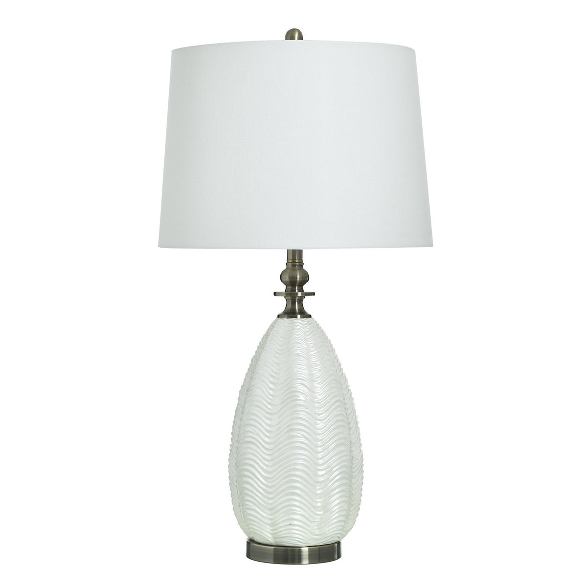 Phoenix White Resin Table Lamp