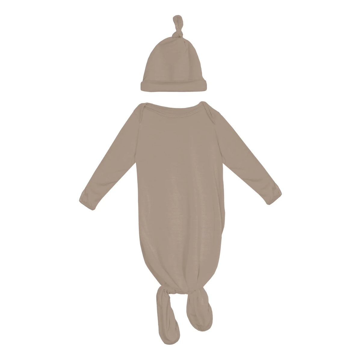 Knotted Layette Gown & Hat Set