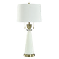 Focus White Steel Table Lamp