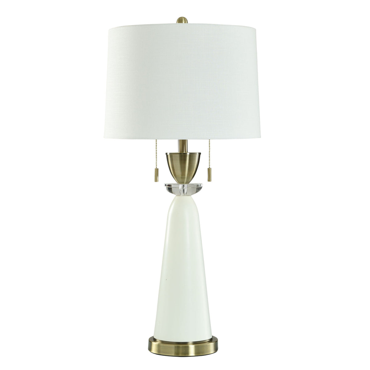 Focus White Steel Table Lamp