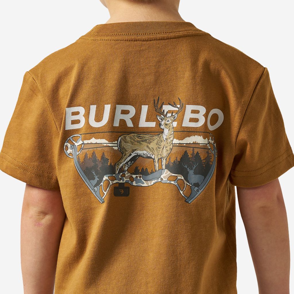 Burlebo Youth Short Sleeve Graphic Tees - Light Brown