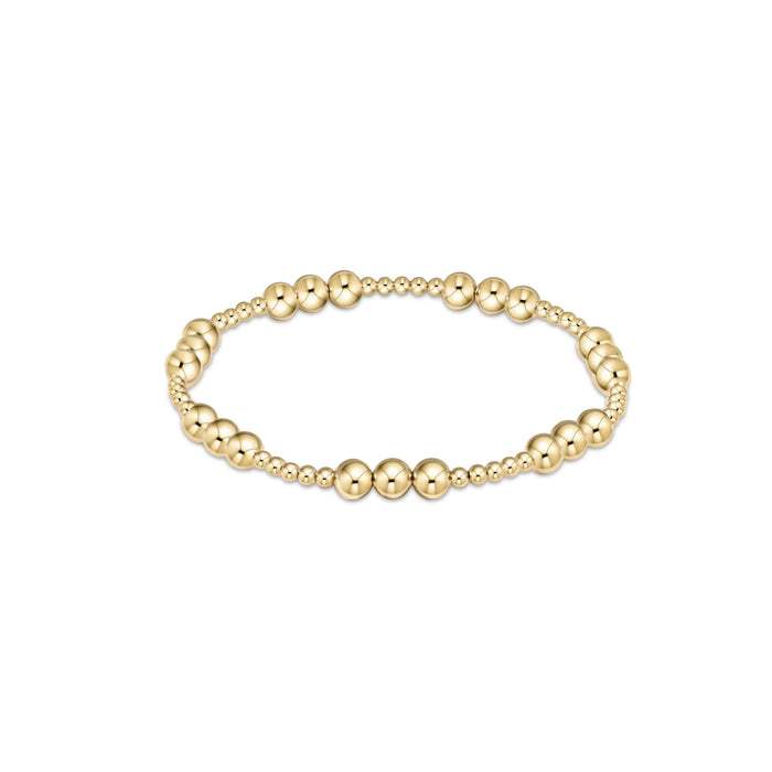 enewton classic joy pattern 5mm bead bracelet, gold