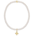 enewton Standard  classic pearl 3mm bead bracelet, signature cross
