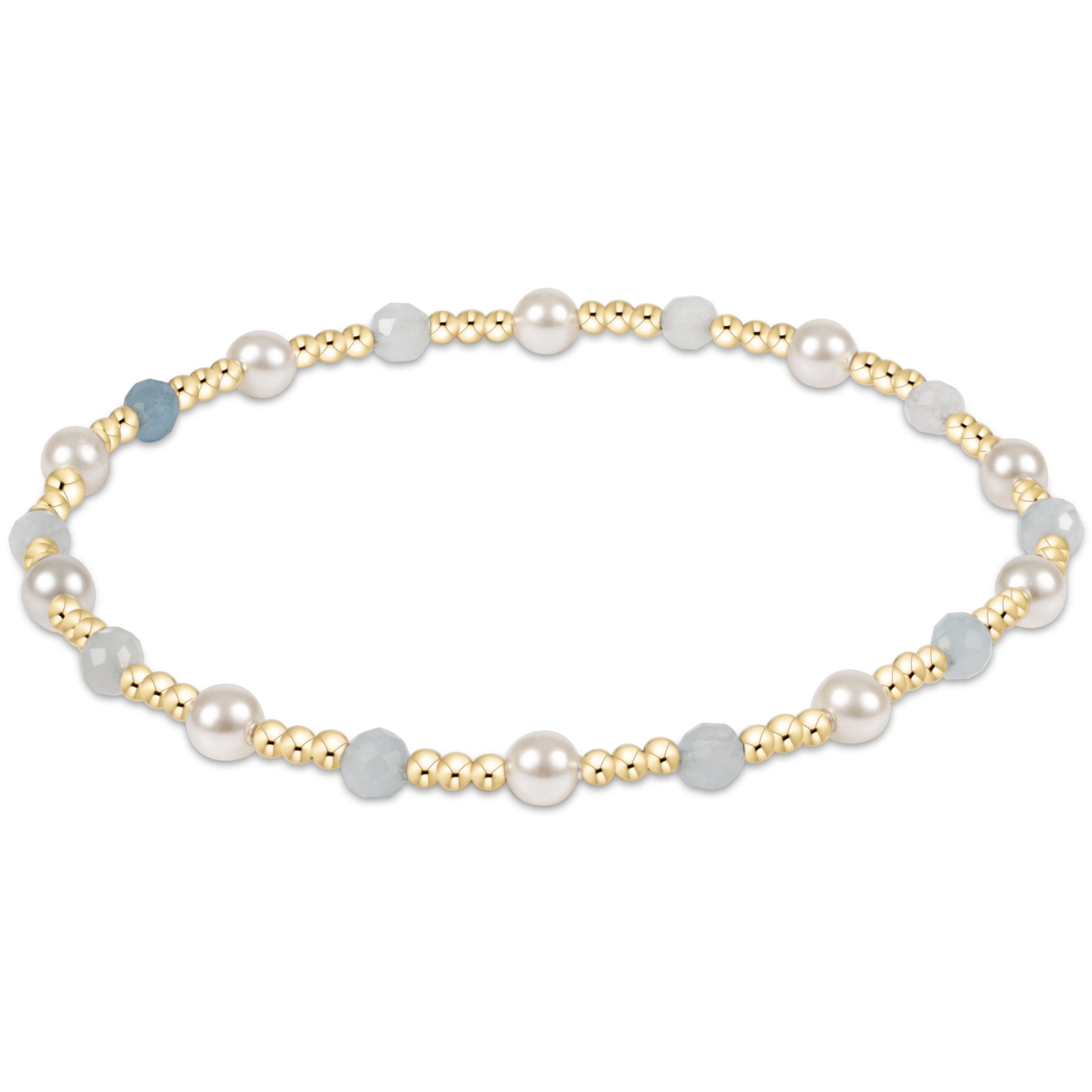 enewton pearl sincerity 4mm gem bracelet - aquamarine