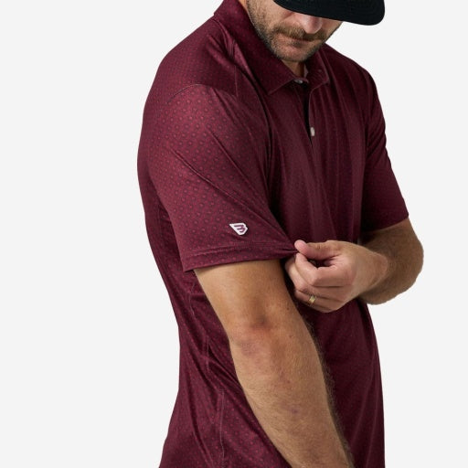 Performance Polo - Vintage Helmets - Maroon