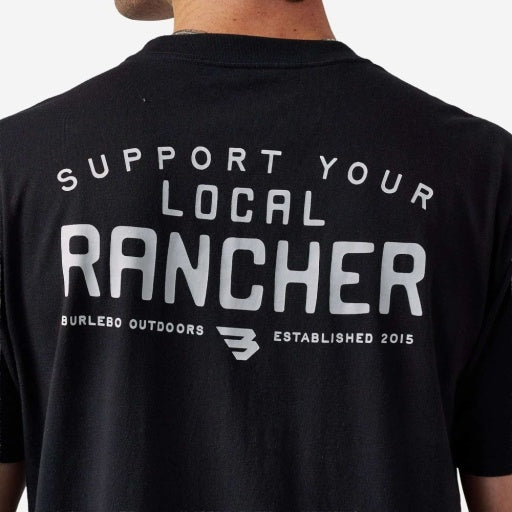 Burlebo Adult Short Sleeve Tee - Local Rancher - Black