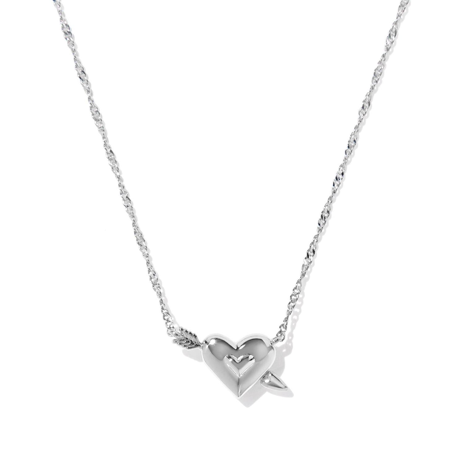 Ari Heart Arrow Short Pendant Necklace