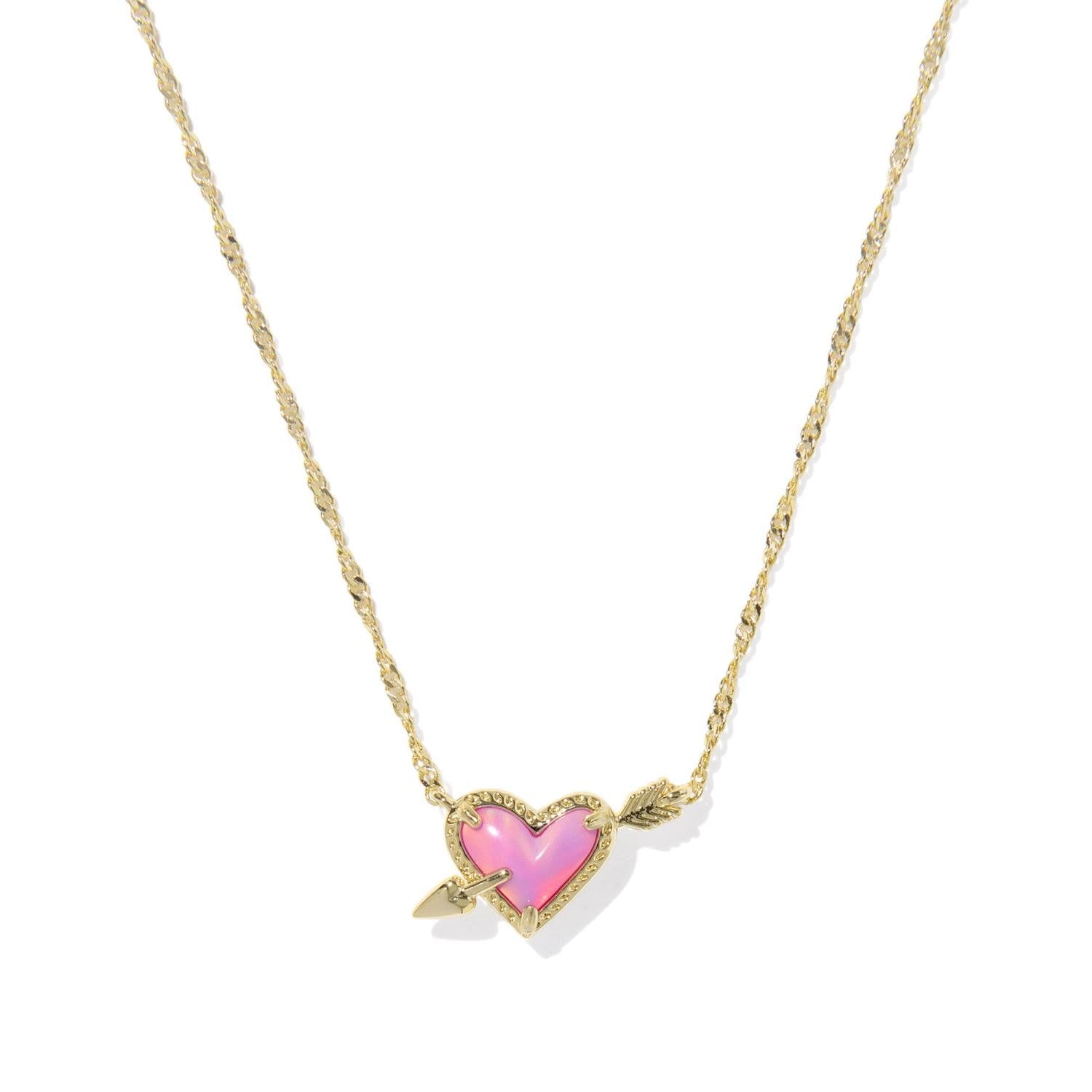 Ari Heart Arrow Short Pendant Necklace