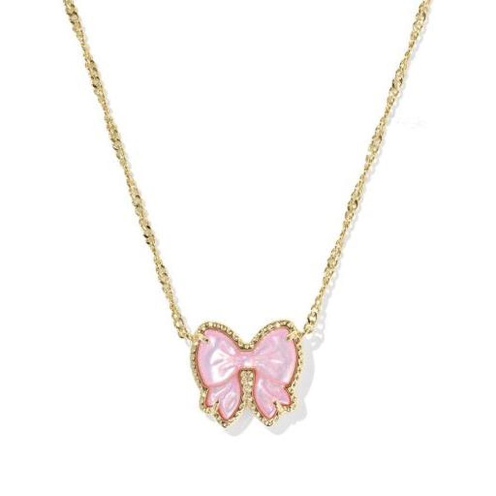 Haley Bow Short Pendant Necklace
