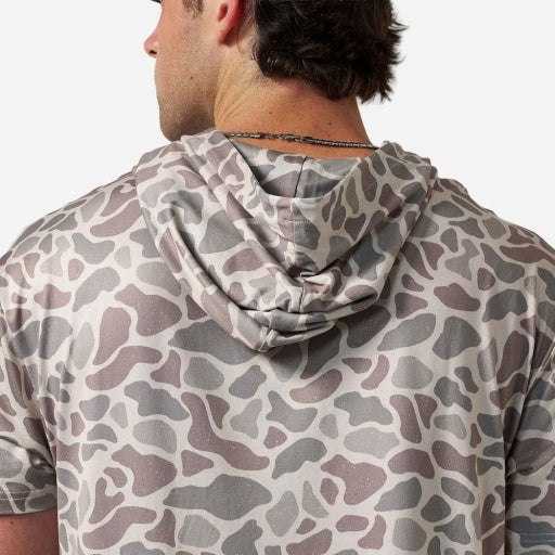 Short Sleeve Performance Hoodie - Classic Deer Camo
