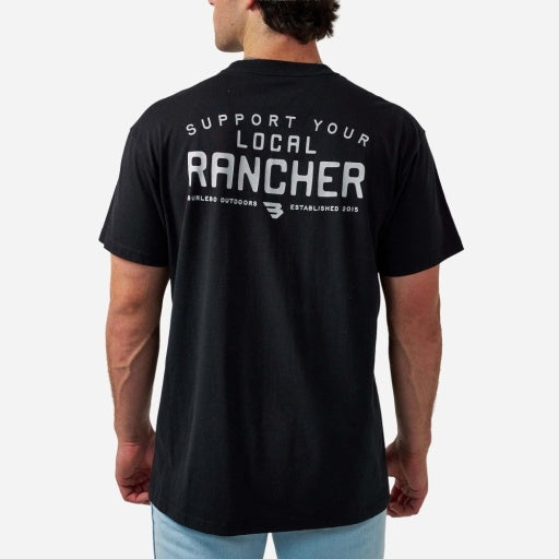 Burlebo Adult Short Sleeve Tee - Local Rancher - Black