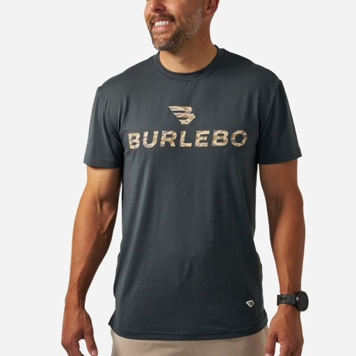 Go To Tee - Flying B Logo - Gun Metal Grey & Gauge Camo