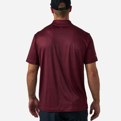 Performance Polo - Vintage Helmets - Maroon