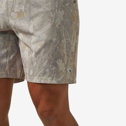 BURLEBO men's Drifter Camo athletic shorts — 7-inch inseam