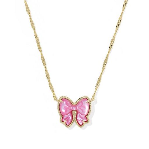 Haley Bow Short Pendant Necklace